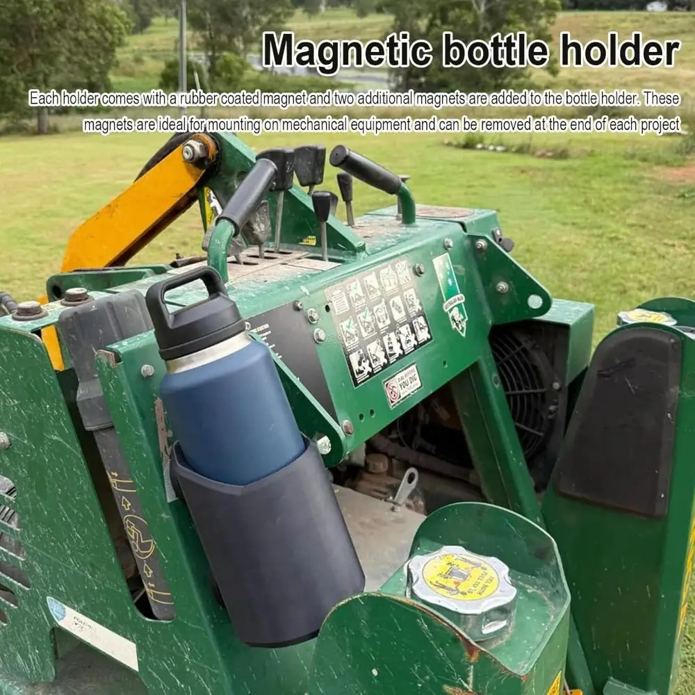 46, 50, 64 Oz Magnetic Bottle Mounts Large Capacity Black Magnetic Bottle Stand Prevent Bumpy Toppling Magnetic Cup Holder