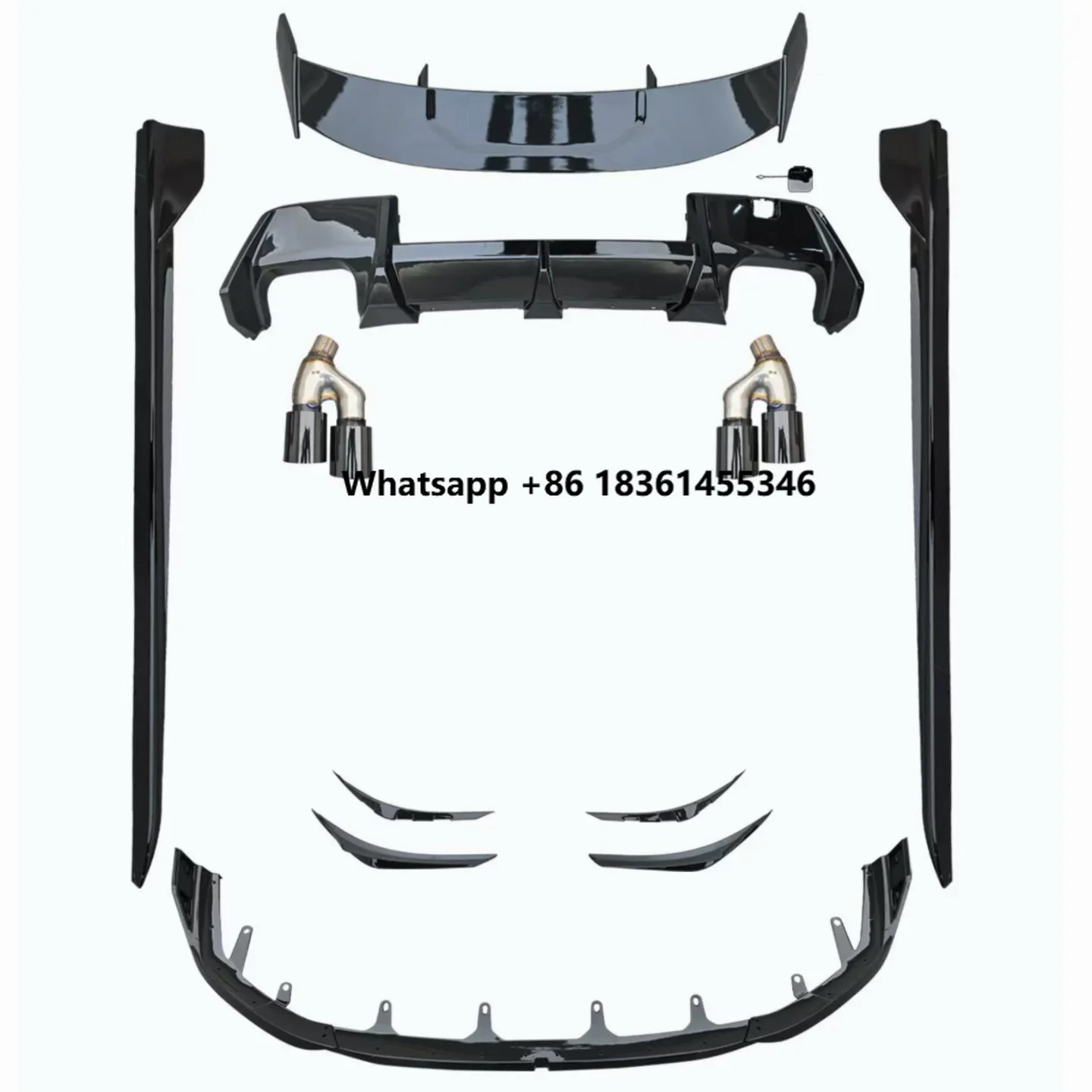 For F70 Series1 118 120 24-26 upgrade to M135 style Front Rear Lip Side Skirt Tail Throat Auto Accessories Body Kit