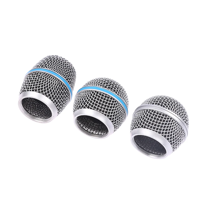 Microphone Replacement Head Steel Mesh Handheld Microphone  Mesh Head Fits Shure Beta 57A 58A 87A 845S 945