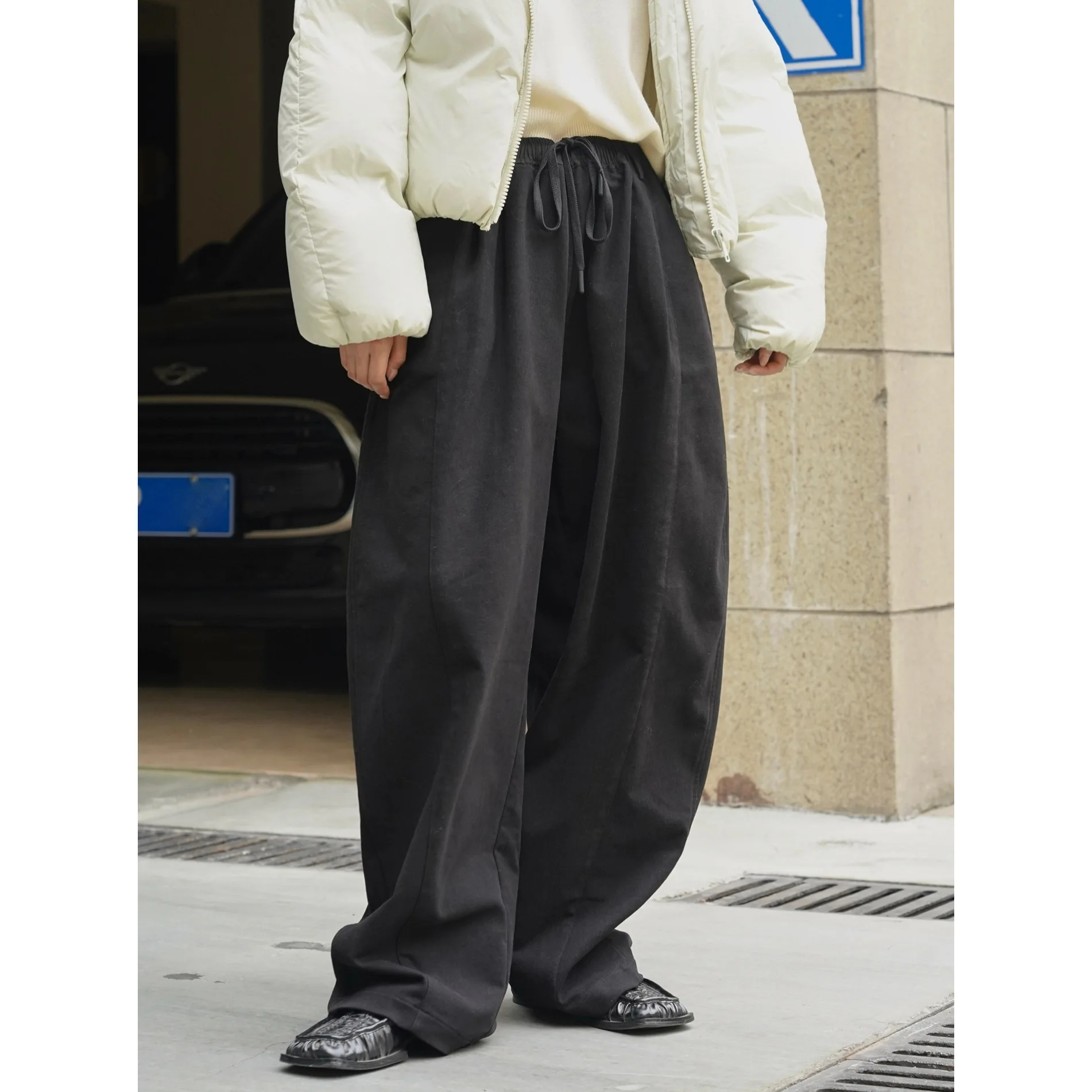 2025 Women Spring Fashion Big Wide Leg Pants High Waist Long Wide Pants Fashion Clothes Pants Female Trousers