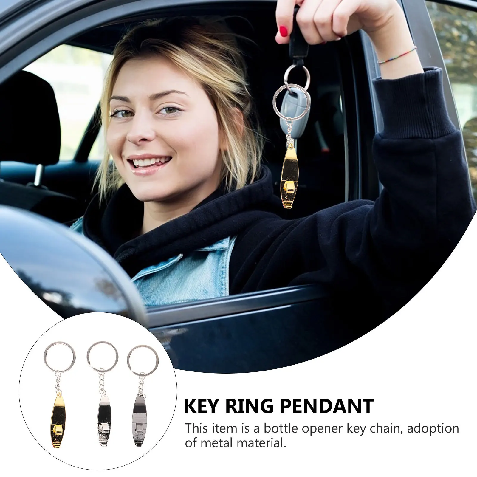 

3pcs Surfboard Keychain Metal Beer Bottle Opener Portable Kitchen Bar Tool Soda Can Opening Device Decorative Key Ring For Home