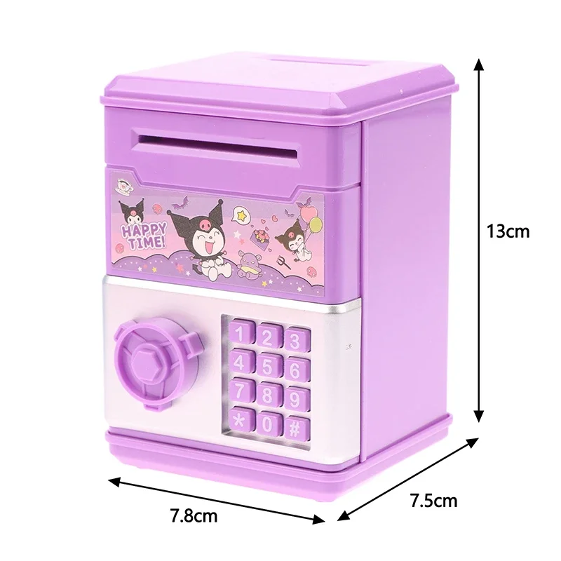 Цельный подарок на день рождения Sanrio, аниме Kawaii Kuromi My Melody Cinnamoroll, безопасная форма, детская копилка, милая игрушка в форме сердца для девочек