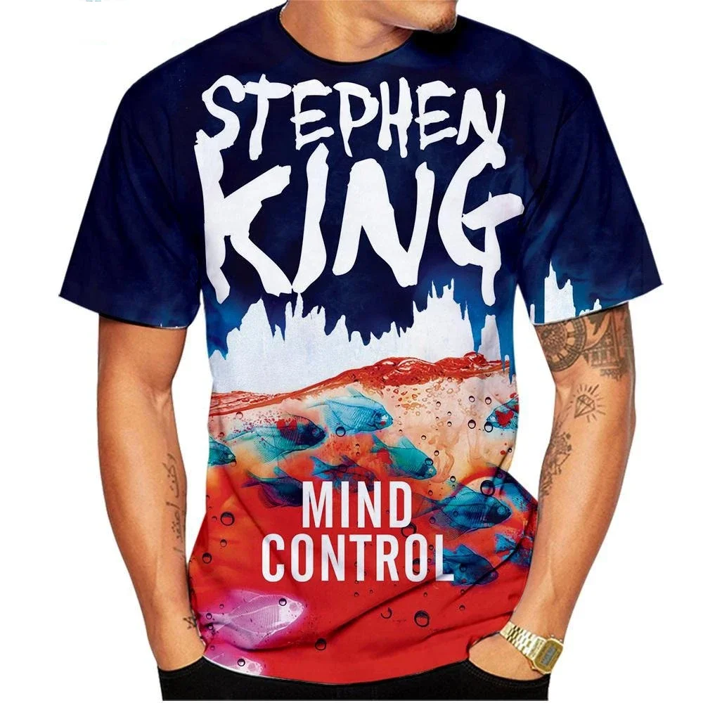 Christine Stephen King Men\'s Casual T-Shirt Stephen King Horror Killer Car Black 3D printed Short Sleeved Horror Top