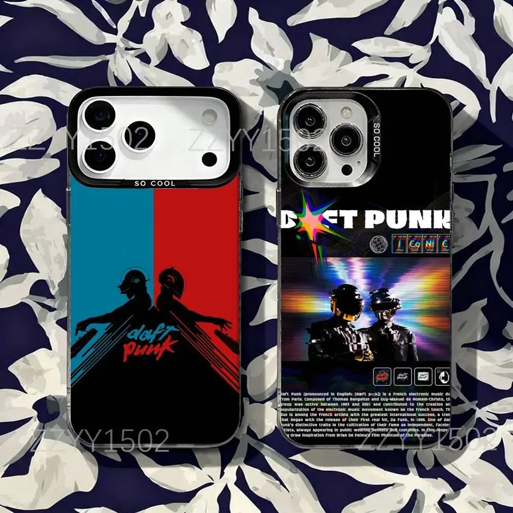 

Rock Band D-Daft P-Punk Phone Case For iPhone 17,16,15,14,13,12,X,8,Pro,Max,Plus,SE4,Air,Mini HD Black IMD Matte