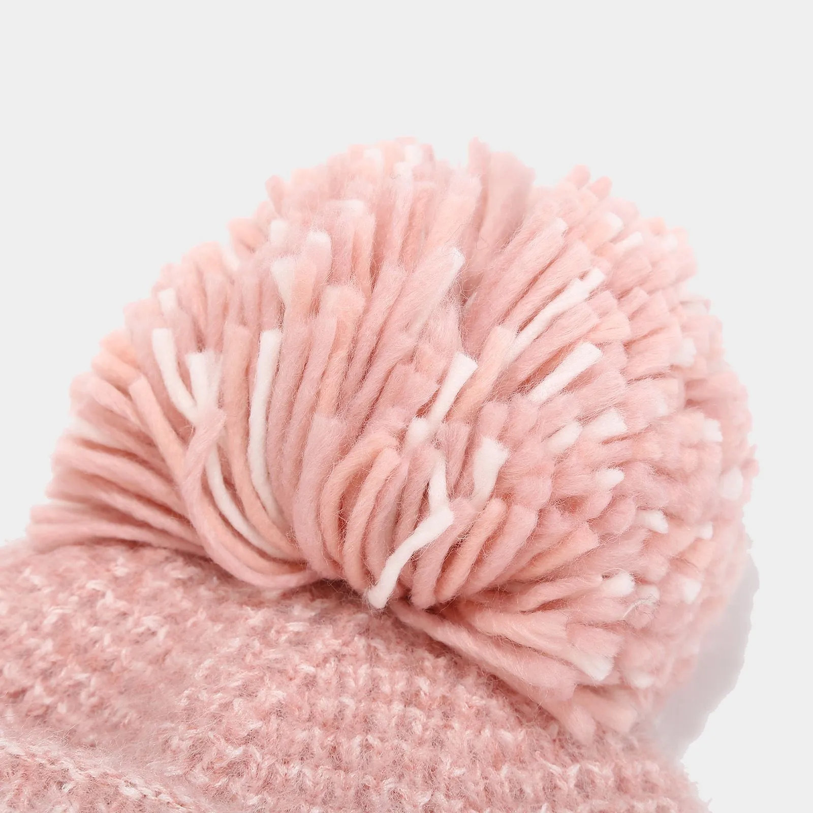 Knitted Three Piece Hats Scarf Gloves Set Autumn Winter Warm Thicken Plush Pompom Ear Protection Cold-proof Cap Glove Women