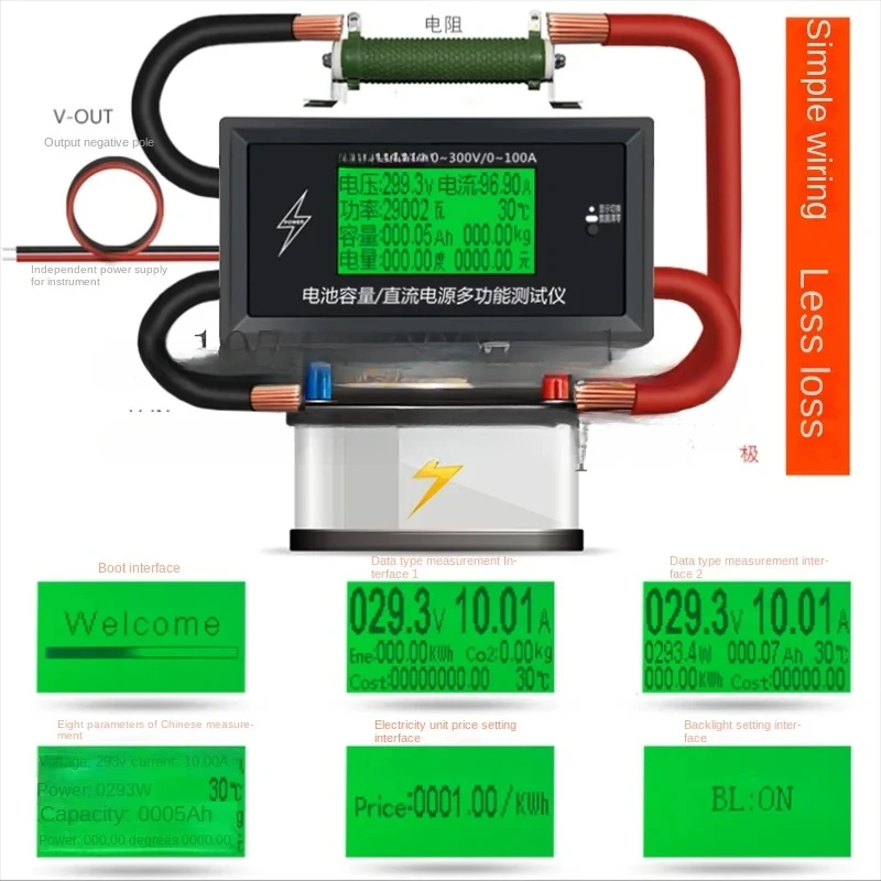 Lithium Battery Capacity Measuring Instrument, Internal Resistance Divider, Suitable for Home Appliance Maintenance