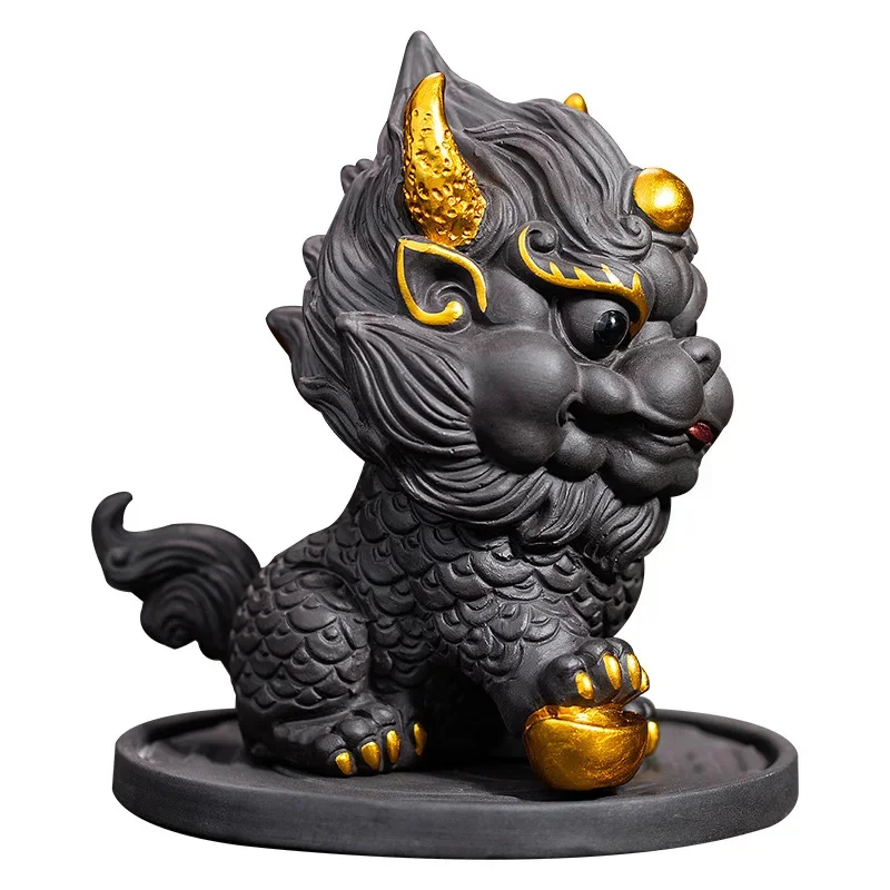 

Чайный питомец Purple Sand Kylin Divine Beast Brave Troops Чайные украшения ручной работы для домашних животных Аксессуары для чайной церемонии