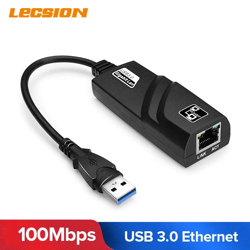 USB 3.0 To Rj45 Lan Ethernet Wired Adapter 10/100Mbps Network Cable for Windows 10 Xiaomi Mi Box PC USB 3.0 Network Card