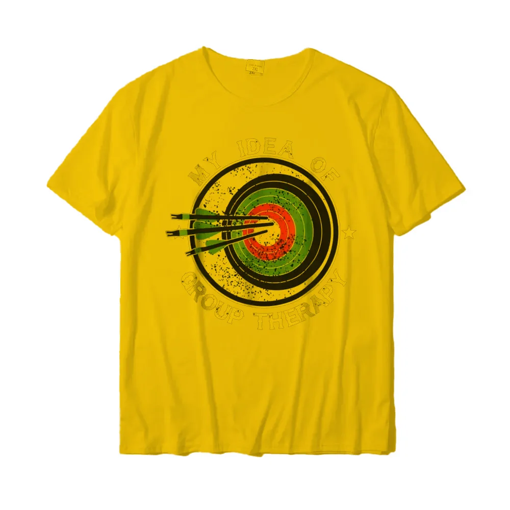 Archery Is My Idea Of Group Therapy T Shirts Comfortable Cute Cotton Tops Tees Print For Men