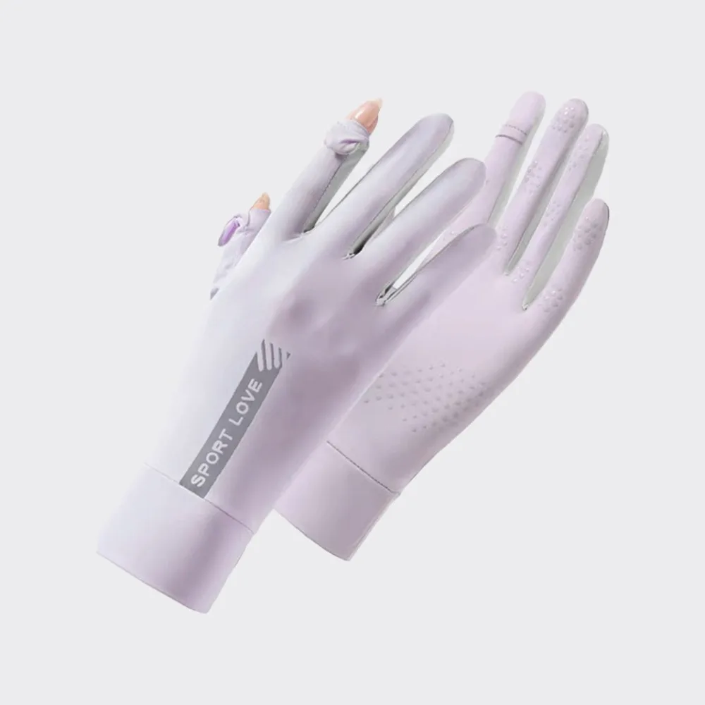 Touch Screen Ice Silk Gloves Hot Sale Highly Elastic Anti-uv Armguard Loose Breathable Riding Driving Gloves Summer