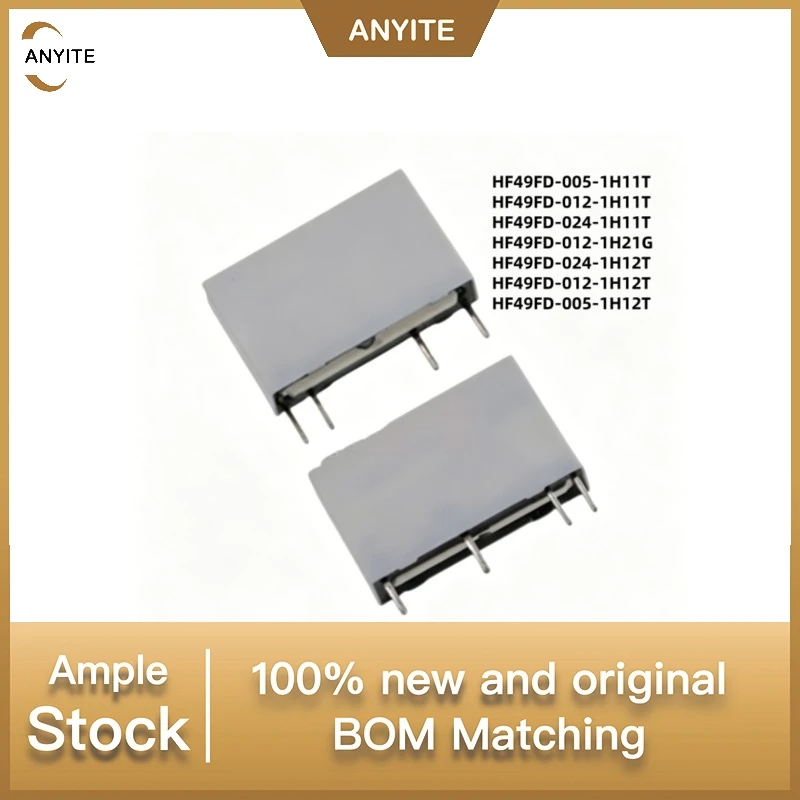 10Pcs/LOT  HF49FD-005-1H11T  HF49FD-012-1H11T  HF49FD-024-1H11T HF49FD-012-1H21G HF49FD-005 012 024  1H12T 1H12T    1H12T  4PIN