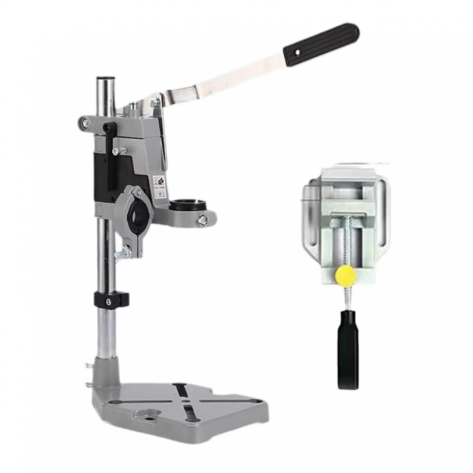 Drill Stand Holder with Mini Vise Electric Drill Bracket Drill Press Clamp for Woodwork Rotary Tool Power Grinder Accessories