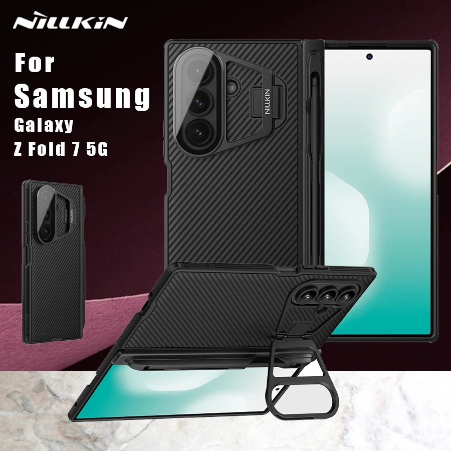 

Чехол для Samsung Galaxy Z Fold 7 5G Nillkin Camshield, прозрачный чехол-подставка для камеры с индивидуальной защитной крышкой S-Pen