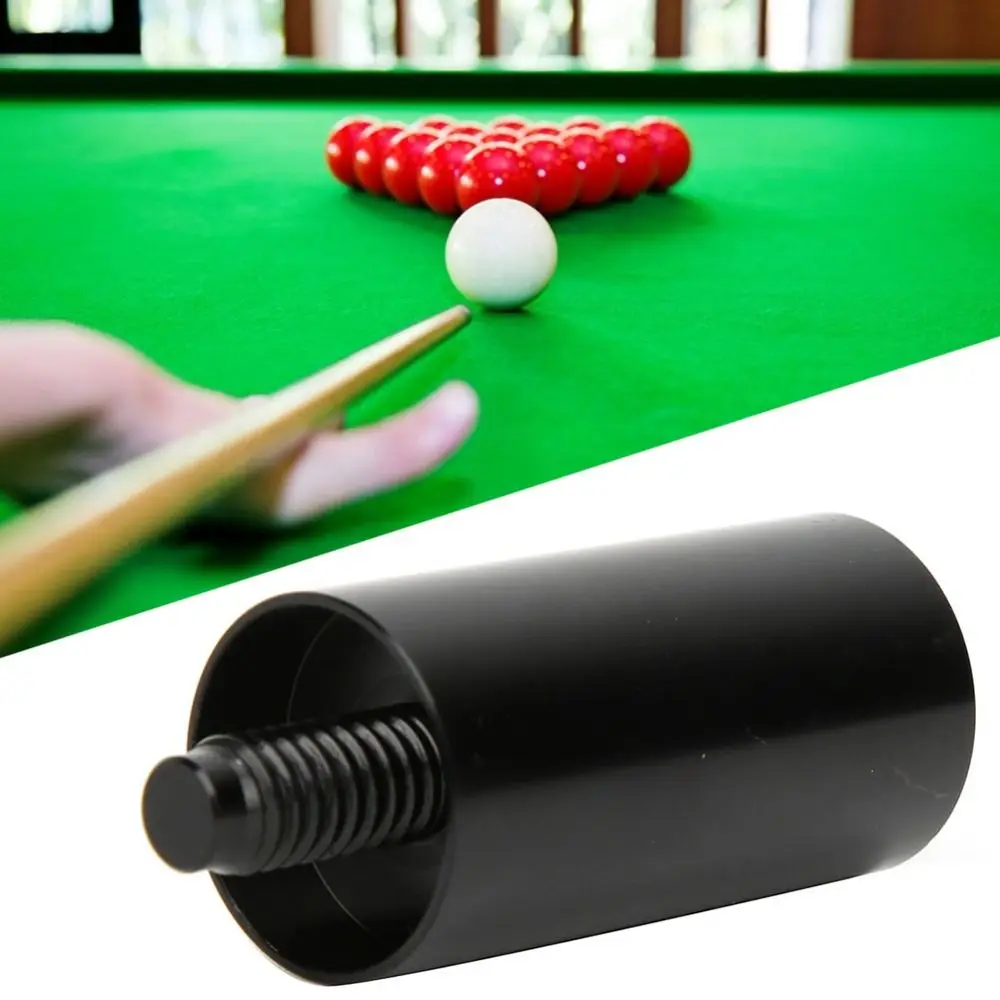 Aluminium Pool Cue Extension Compact Black Billiard Cue Extender Portable Pool Cue Stick Extender Snooker Game