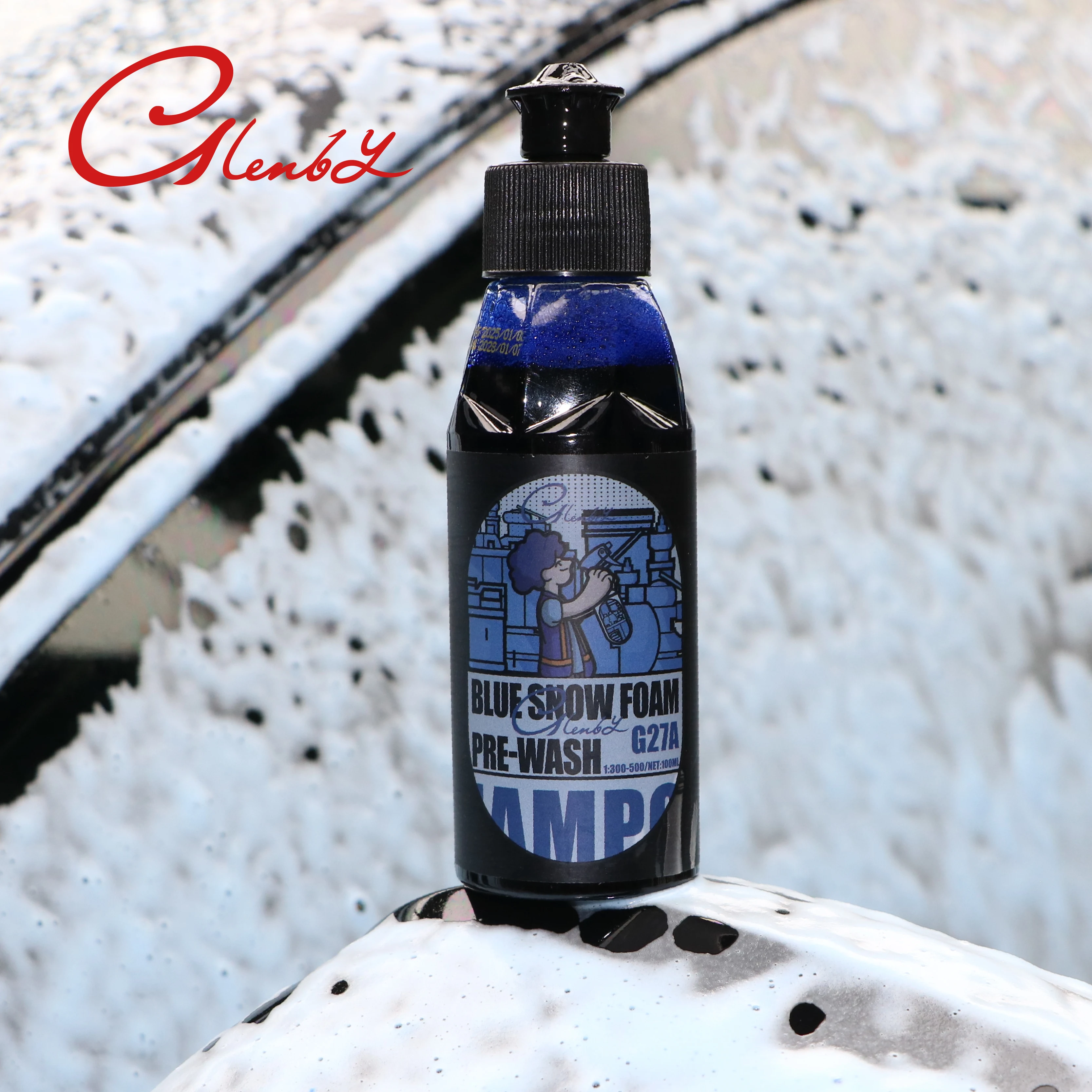 Car Wash Color Foam High Foaming Shampoo Blue Foaming Car Wash Soap Auto Wash Shampoo Works with Foam Cannons,Foam Guns