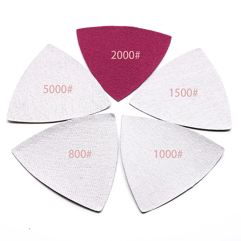90*90*90mm Wet & Dry Triangle Flocking Sandpaper 60 80 100 120 150 180 240 to 10000Grit For Metal Car Phone Plastic Polishing