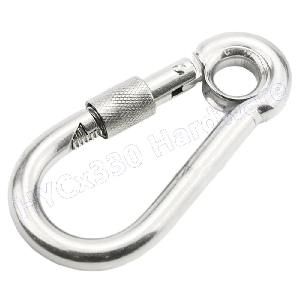 Spring Snap Carabiner Clips 316 Stainless, Quick Link Lock Ring, Spring Snap Hooks Shackle for Camping Hiking Keys Water Bottle