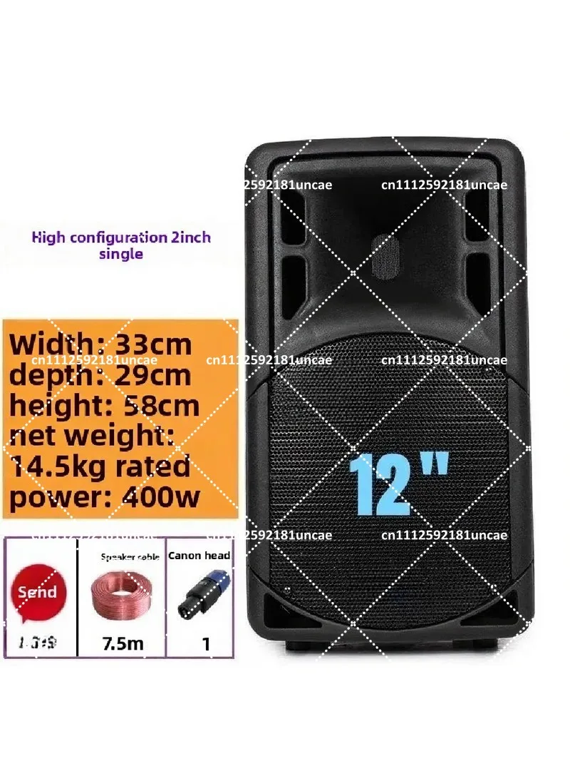 15 Inch Subwoofer Bluetooth Speaker 500W Outdoor Karaoke Speaker with XLR Balanced Input