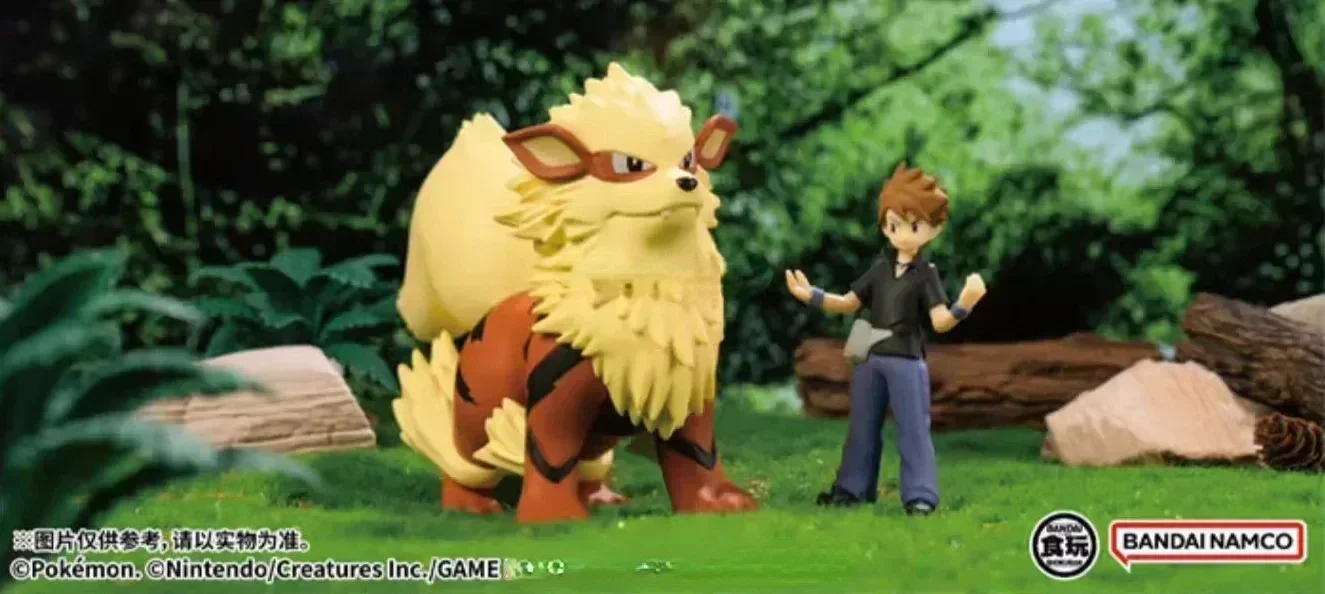 

Оригинальные фигурки Bandai Shokugan POKEMON Scale World: Арканайн из региона Канто, зеленый, аниме-фигурки, игрушки для детей, подарок