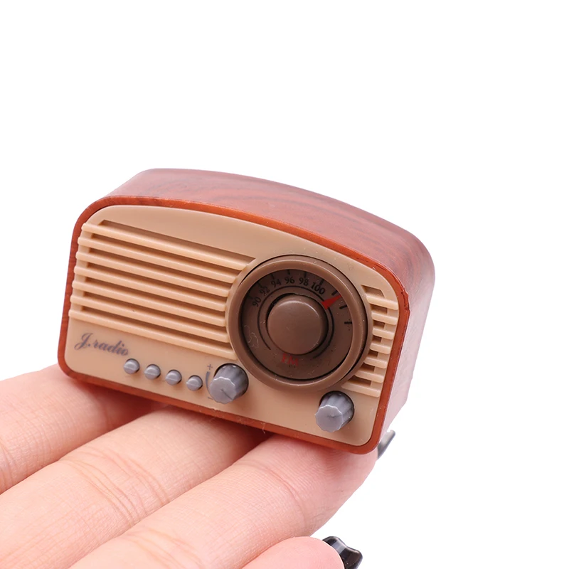 1PC Dollhouse Miniatur Radio Modell Recorder Player Spielzeug Puppe Möbel Dekor Puppe Haus Retro Radio Recorder Player