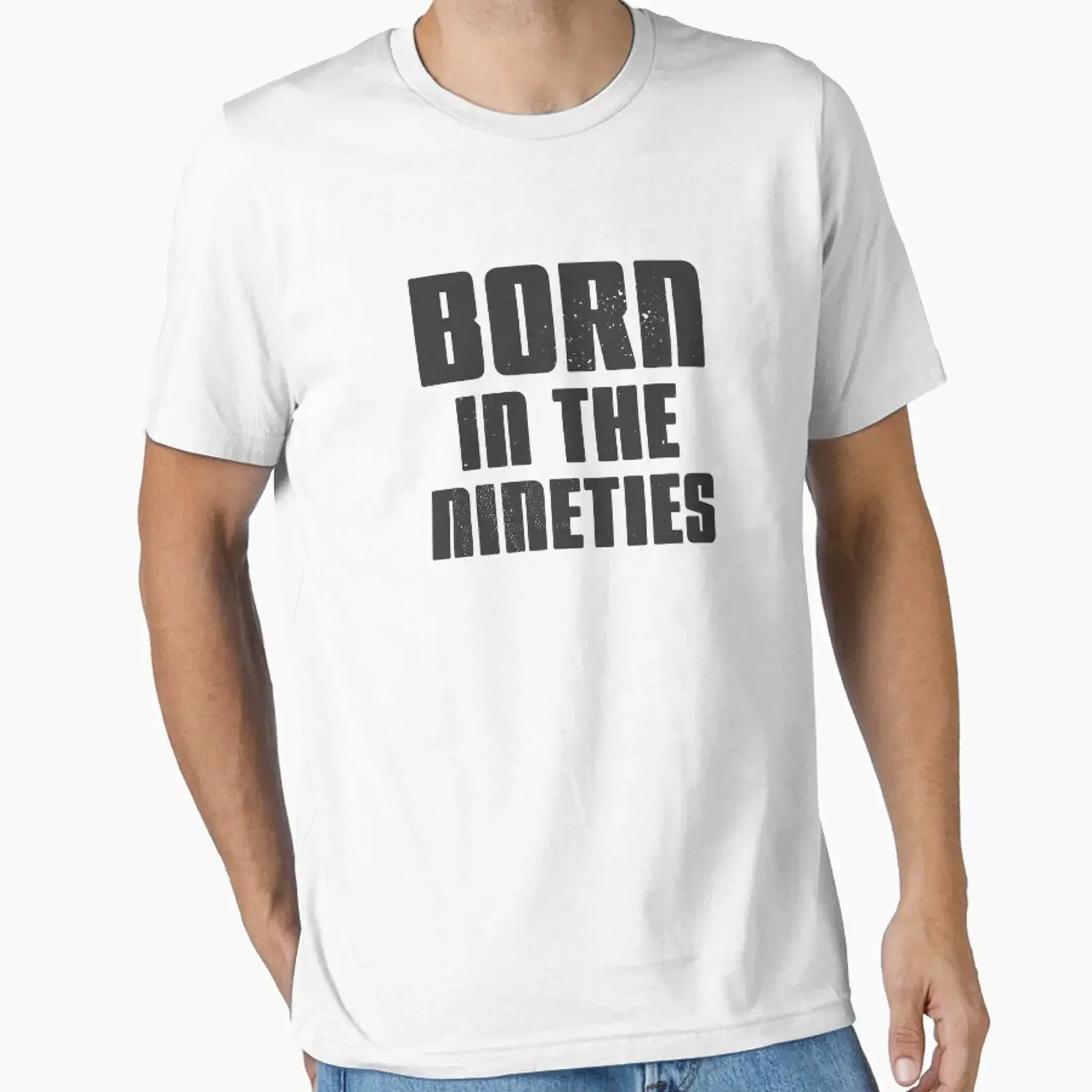 Born in the Nineties Essential T Shirt vintage Washed homme Comfortable Breathable Stretched Unisex Casual designer clothes