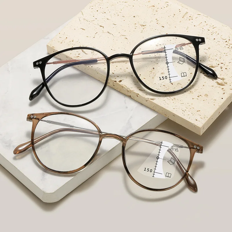 2025, Presbyopie-Brille für ältere Menschen und Frauen, modische Presbyopie-Brille, Anti-Blaulicht, progressiv, multifokal