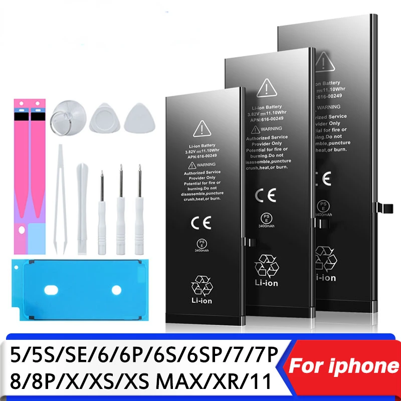 DIXSG-High-Quality Battery for  iPhone SE 2016 SE 2020 SE 2022 Mobile Phone with Free Tools Sticker