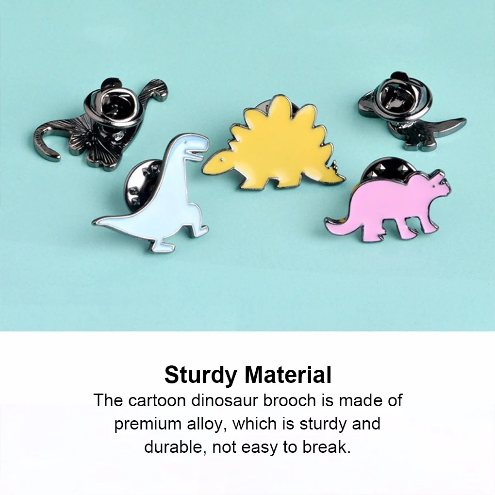 Brooches Cartoons Dinosaur Enamel Lapel Pins Back Badge Dress Clips Kids Children Party Favors Craft Accessories image 3