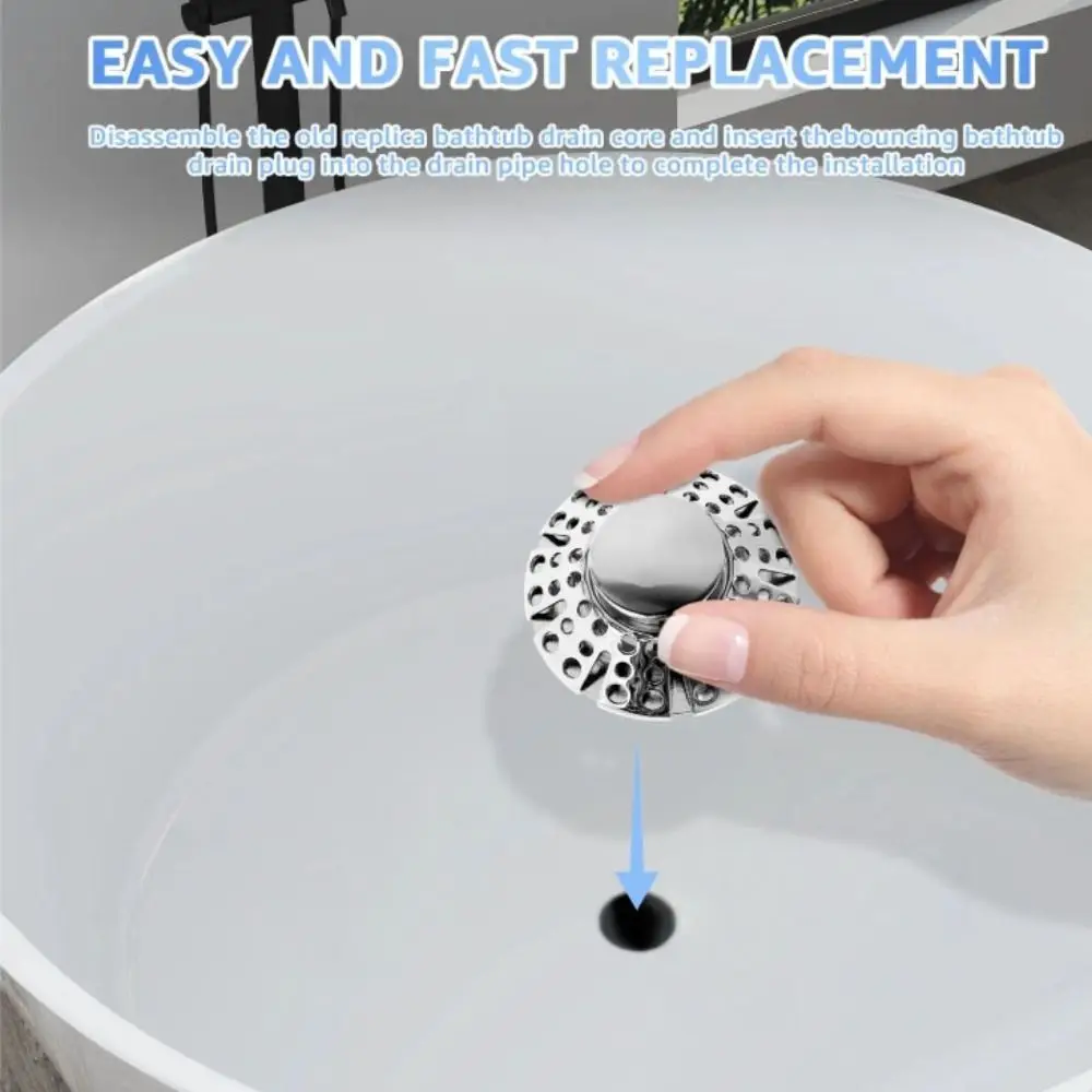 

Пресс-тип Пробки Латунь ABS Пробки для слива ванны Модернизированная эффективность дренажа Выдвижной механизм Быстрые сливные пробки для потока воды