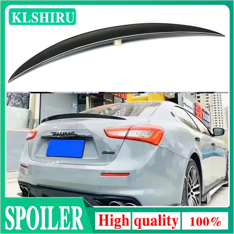 For Maserati Ghibli Carbon Fiber Rear Spoiler Trunk Wing Wald Style 2014 2015 2016 2017- UP