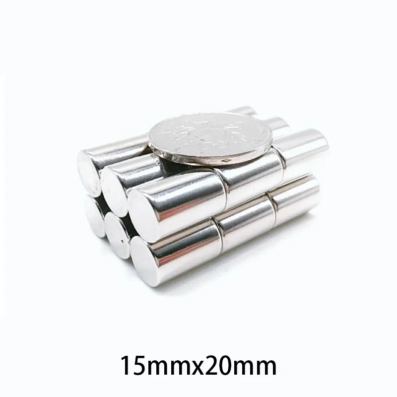 1~20PCS 15x20mm Rare Earth Magnets Diameter 15mm Round Magnets 15mm x 20mm Permanent Neodymium Magnets 15*20  strong magnets