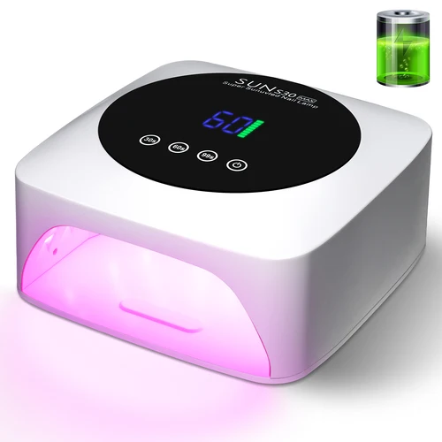 Secador de uñas recargable, lámpara de uñas profesional de 57 LED, lámpara de curado de esmalte de uñas de Gel UV con Sensor, herramienta de salón de manicura