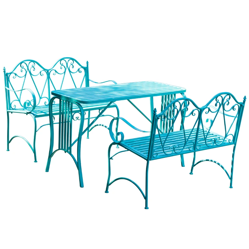 

Open-air courtyard, leisure garden, indoor balcony, coffee table, long sofa, five-piece set of table and chair combination