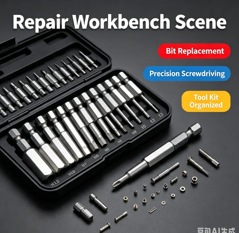 10Pcs 1/4 Hex Shank Magnetic Head Screw Driver 50mm Screwdriver Bits H1.5-H12 Nut Driver Set Power Drill Adapter Screw Driver