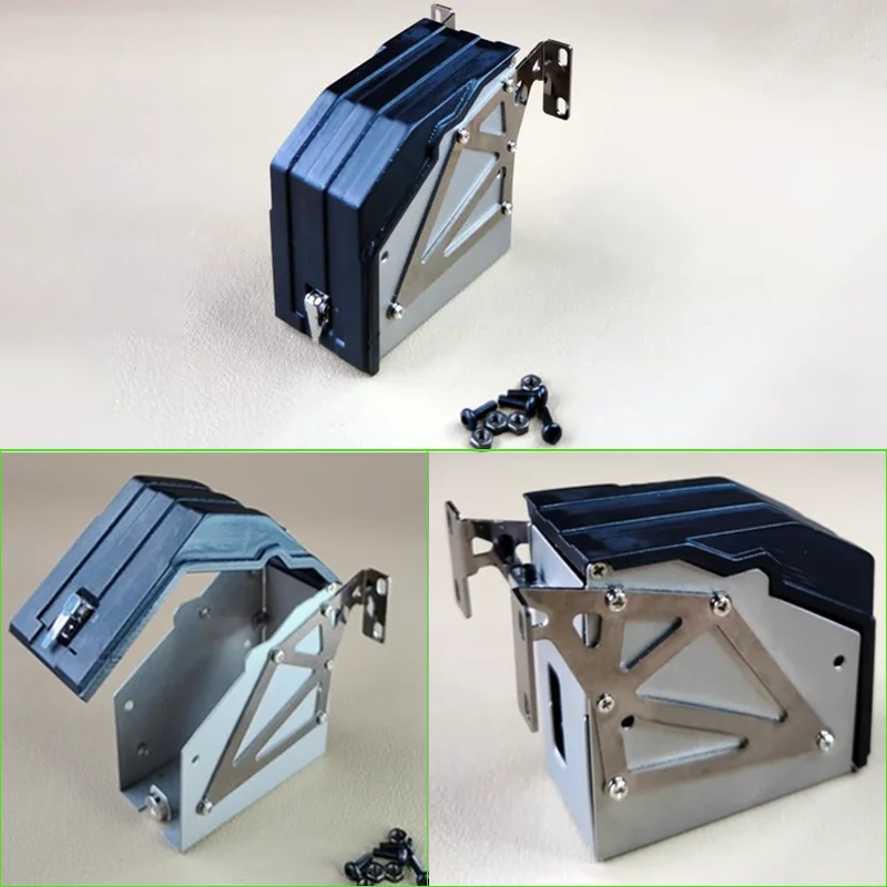 Metal Differential Lock Control Box Decorate for 1/14 Tamiya RC Truck BENZ 3363 1851 ACTROS AROCS