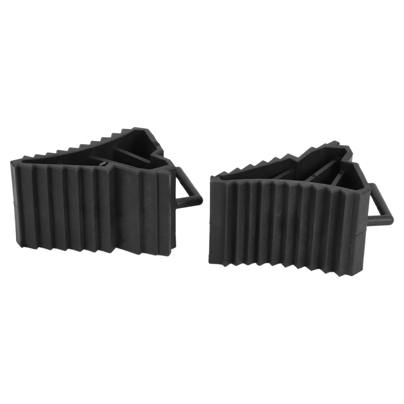 Stable-2Pcs Antislip Vehicle Car Truck Wheel Tire Chock Stop Block Black