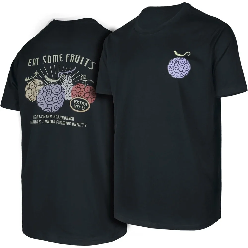 

One Piece Devil Fruit 2022, футболка Monkey Luffy, мужская и женская футболка с аниме, хлопковая футболка с короткими рукавами, летняя одежда, топы большого размера