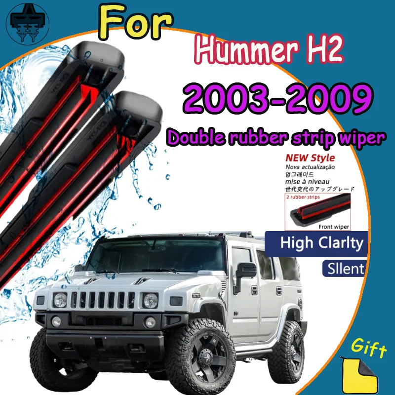 

Front Windshield Wiper Blades 2pcs Windscreen Window Accessories For Hummer H2 2003-2009