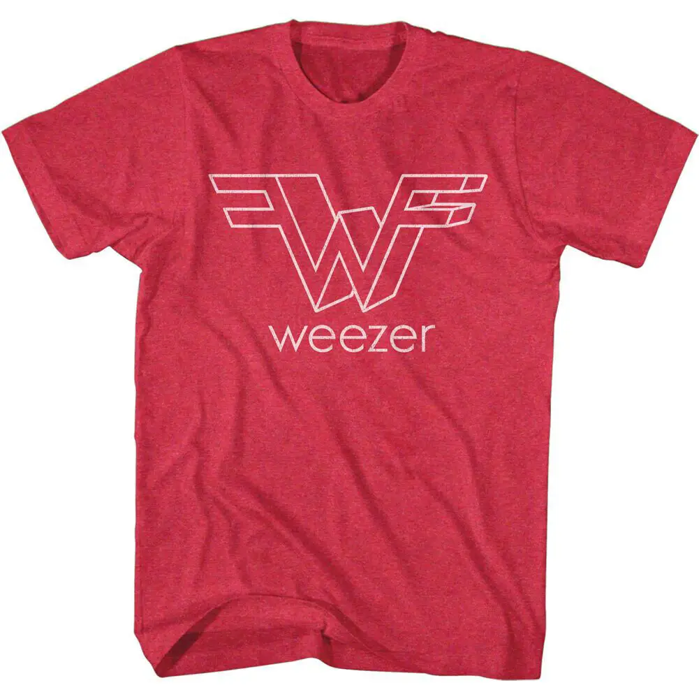 Weezer Men\'s Whata Weezer T-shirt Large Cherry Heather