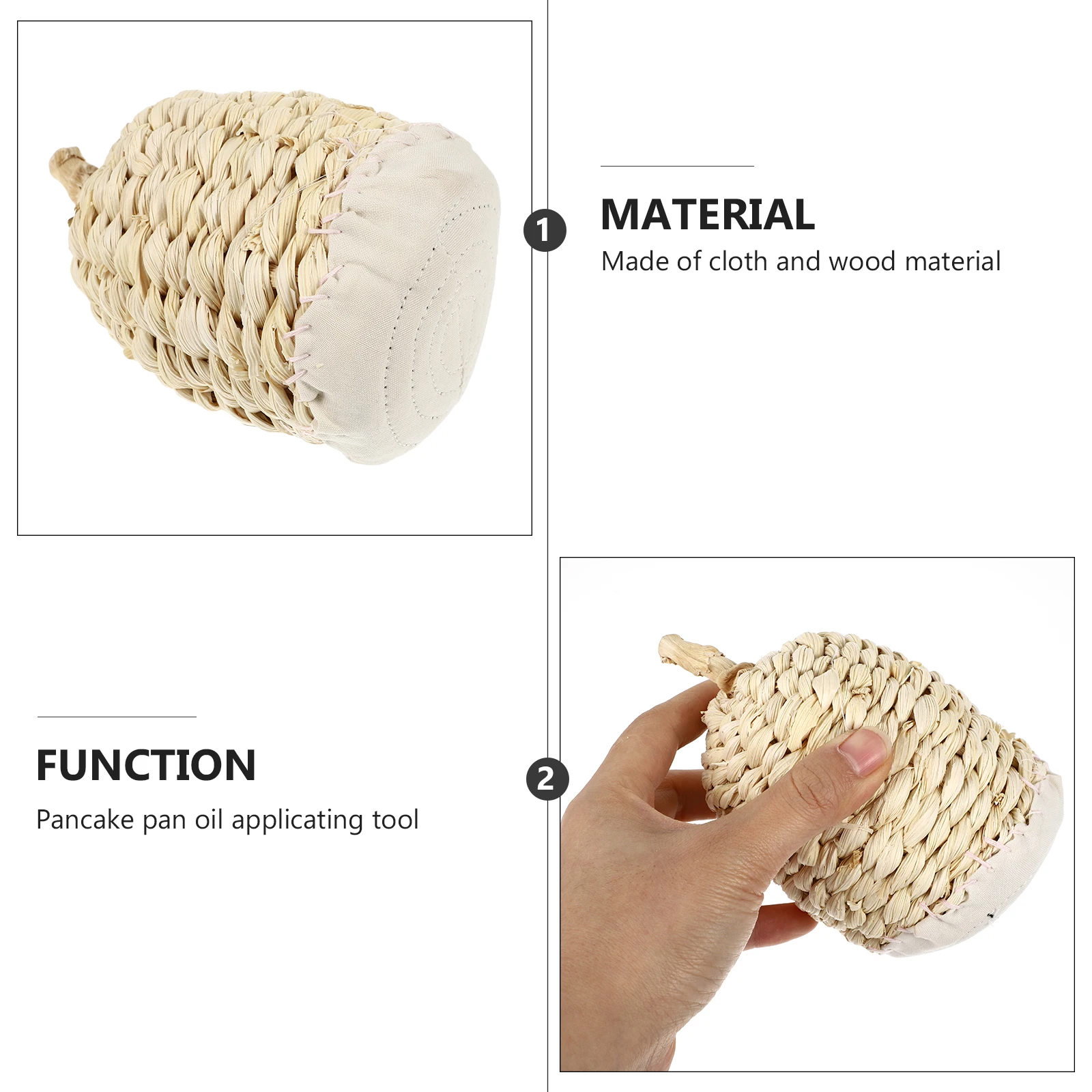

Premium Oil Applicator Brush For Pancake Making Kitchen Tool Wood Handle Oil Wiper Basting Mop Pan Accessory Cooking Supply