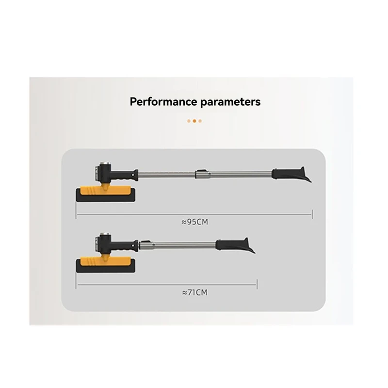 Super Sale Ice Scraper and Snow Brush for Car Windshield with LED Lighting ,Extendable Car Snow Scraper, 360° Pivoting Brush Hea