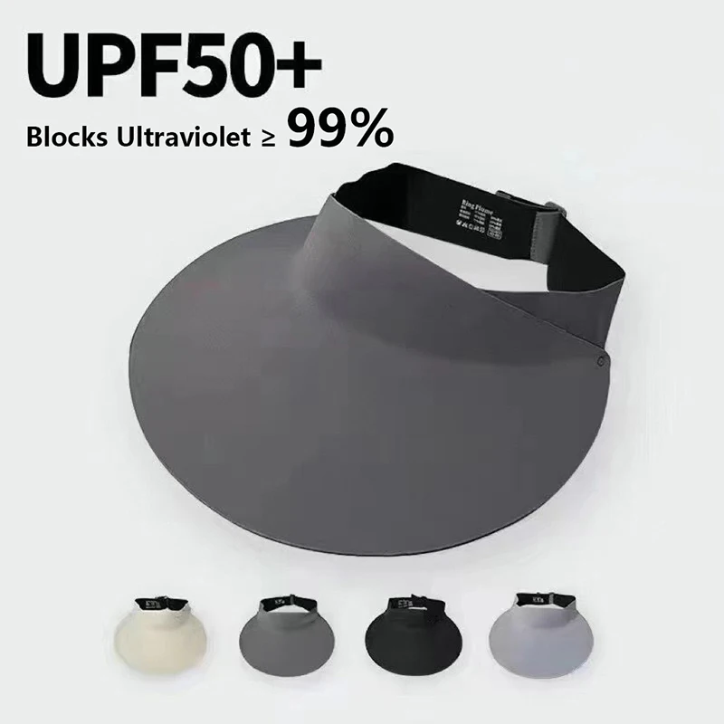 Women Foldable Seamless Wide Brim Visor Hat Quick‑Dry Nylon Anti‑UV Sun Cap Non‑Marking Sun Protection Hat For Summer Outdoor Gi
