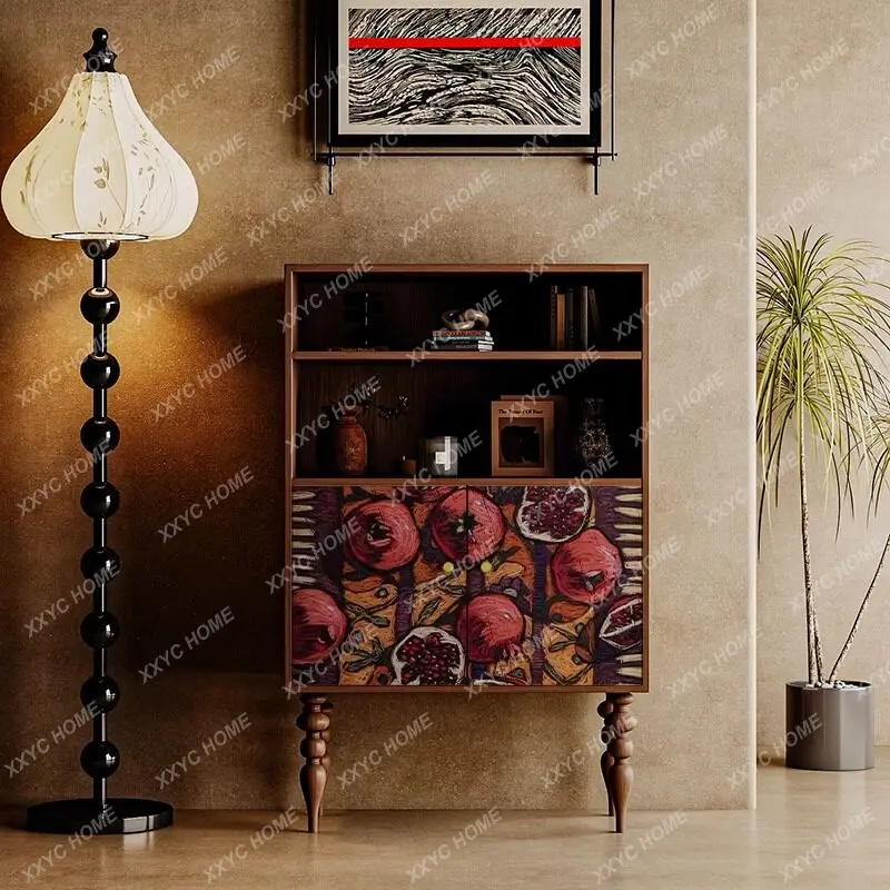 Oil painting aesthetic style art bucket cabine living room wall cabin storage cabinet storage decorative