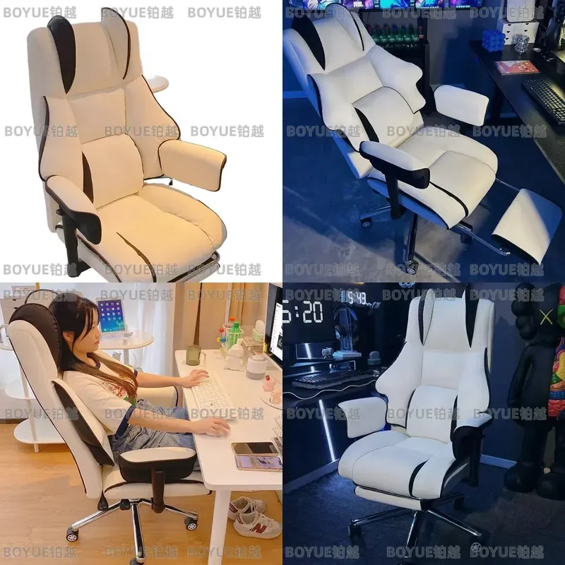 Ergonomic Gaming Chair High Back Computer Seat with Lumbar Support Adjustable Office Desk Chair for Home Streaming and Work