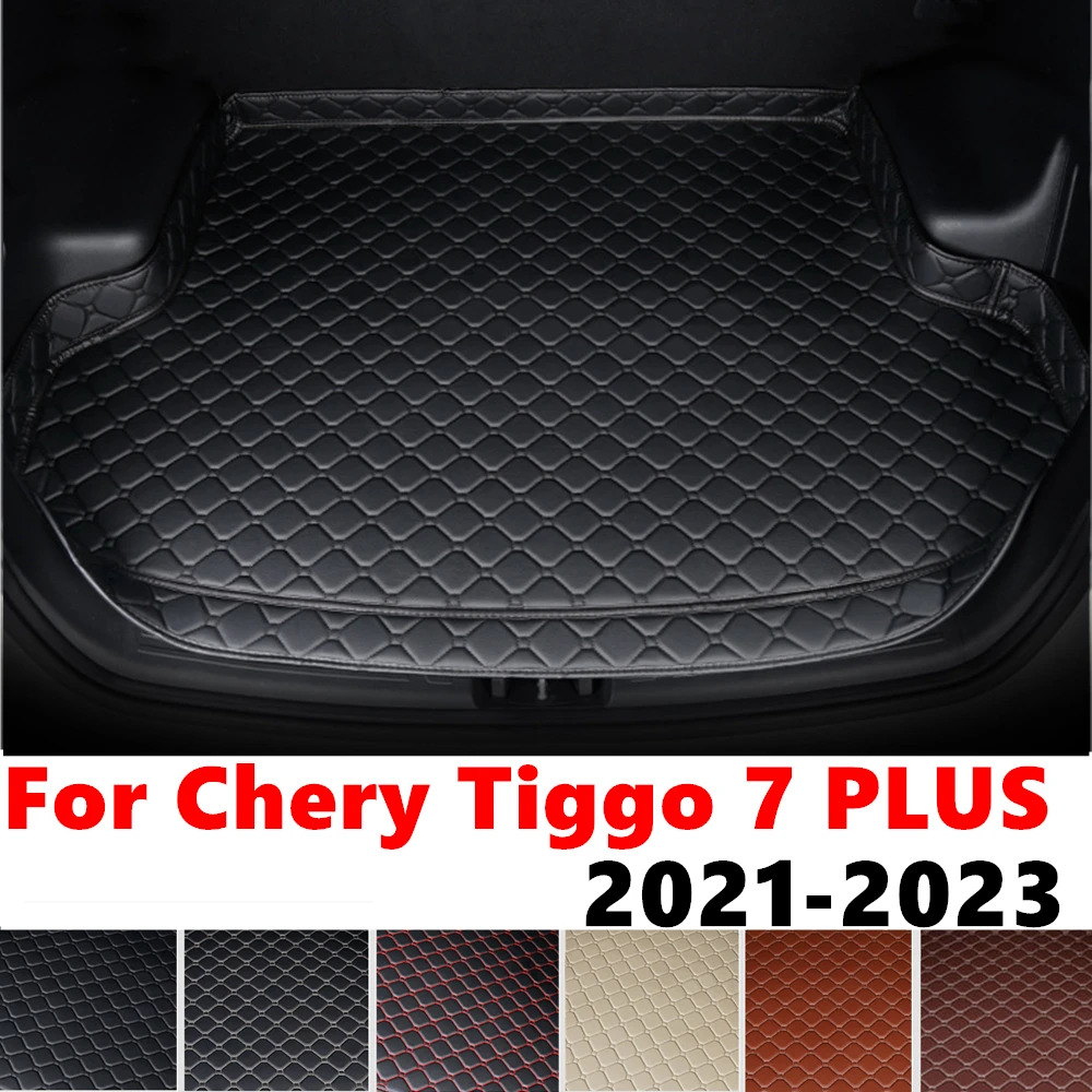 High Side Car trunk mat for Chery Tiggo 7 PLUS 2023 2022 2021 Tail Boot Tray Luggage Pad Rear Cargo Liner Interior Accessories