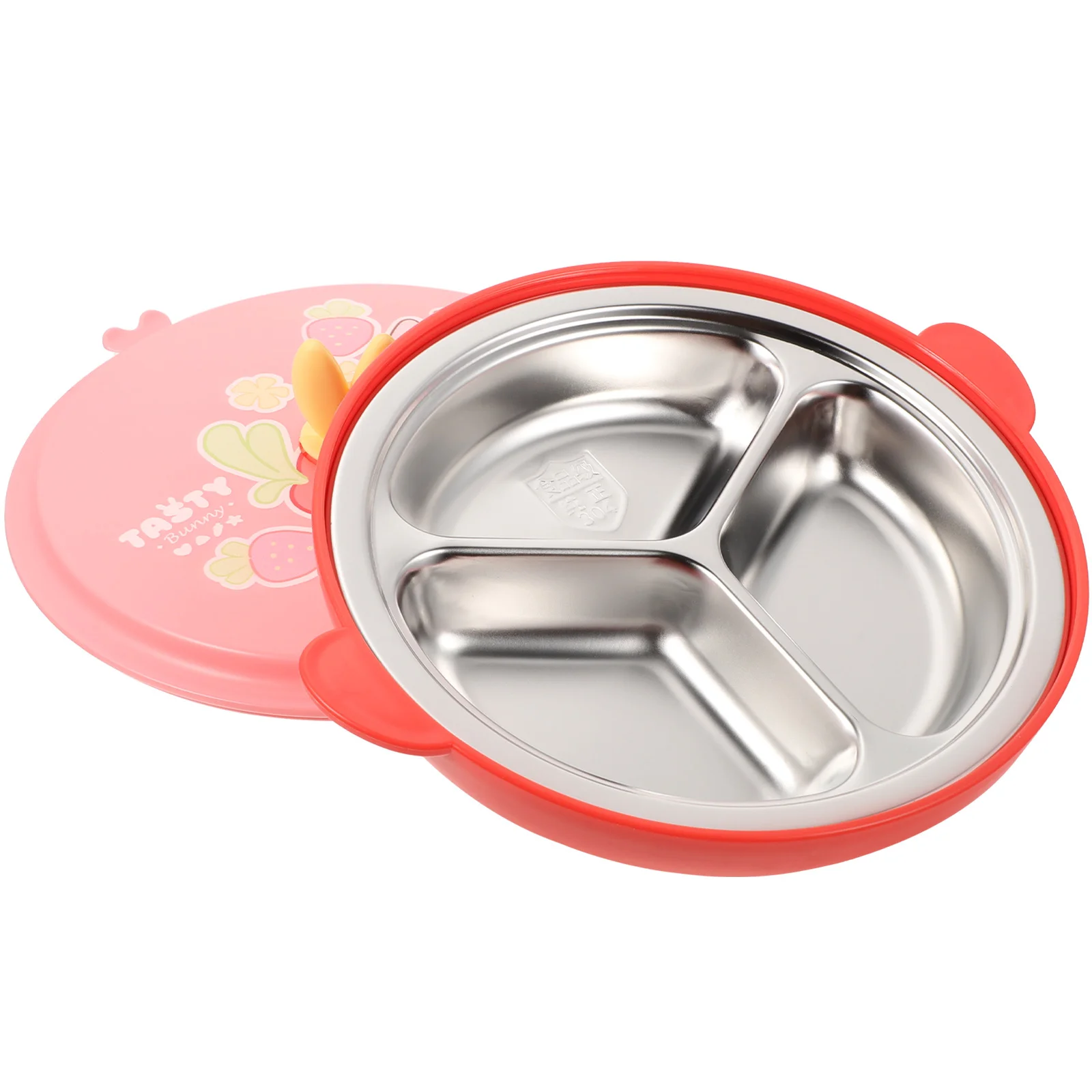 Silicone Baby Divided Plate Durable Toddler Feeding Dinner Tray Nonfading Design Easy Scooping Kids Plates