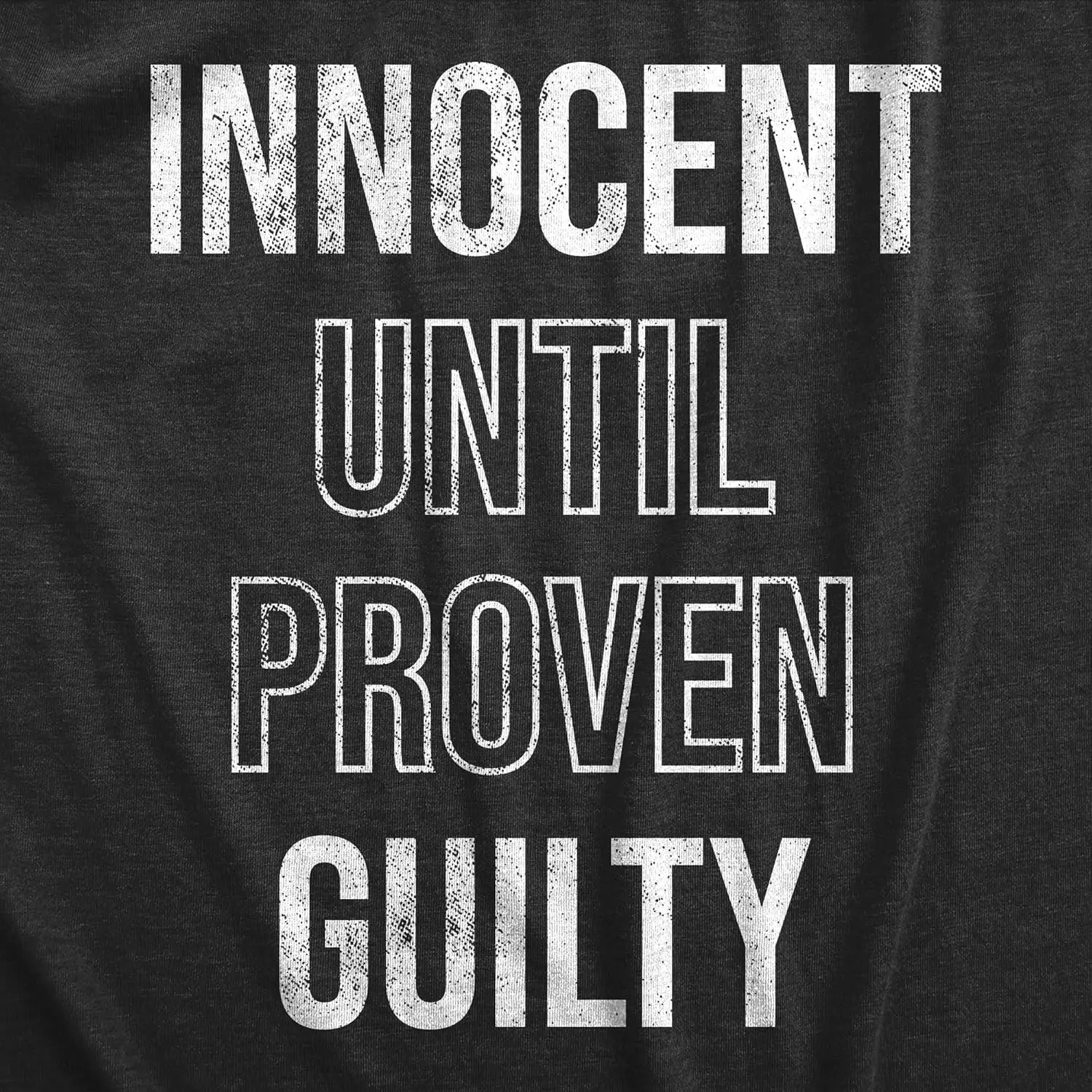 Toddler Innocent Until Proven Guilty T Shirt Funny Court Defense Bad Behavior Joke Tee for Young Kids