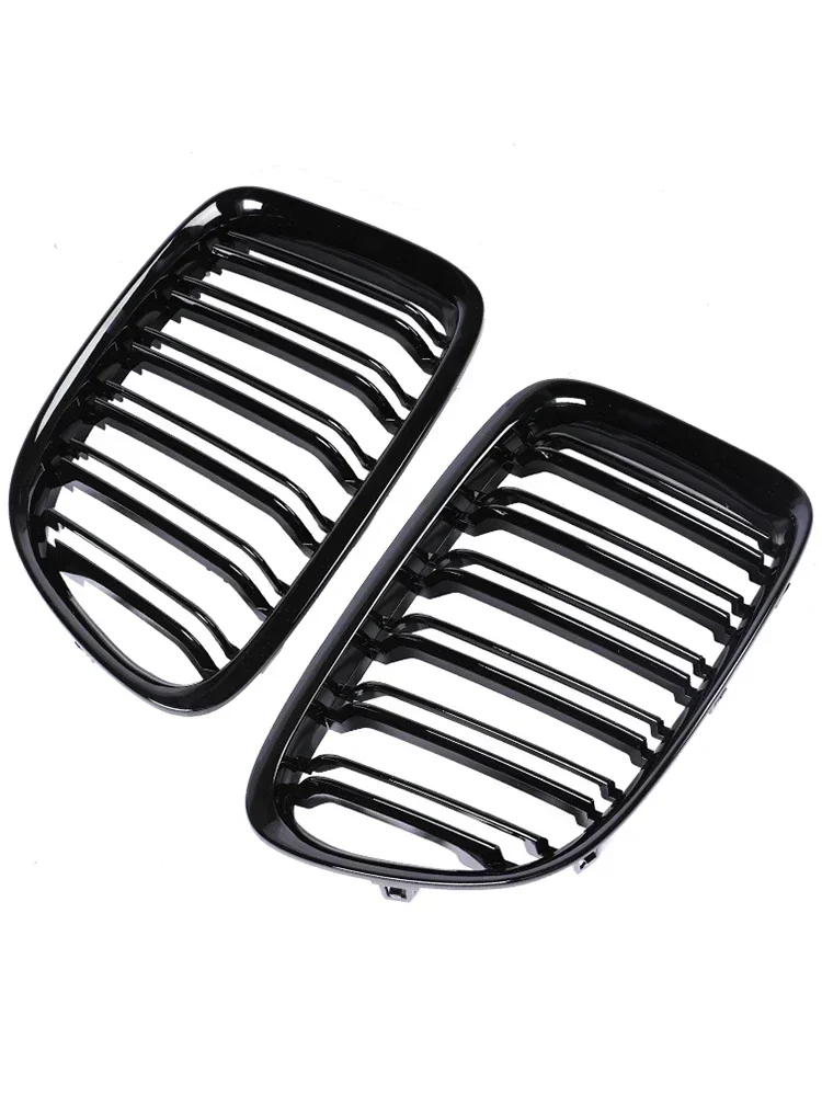 Lower Front Bumper Kidney Chrome Racing Grills Car Styling Carbon Fiber Refiting Black Grille Parts for BMW X1 E84 2009-2016