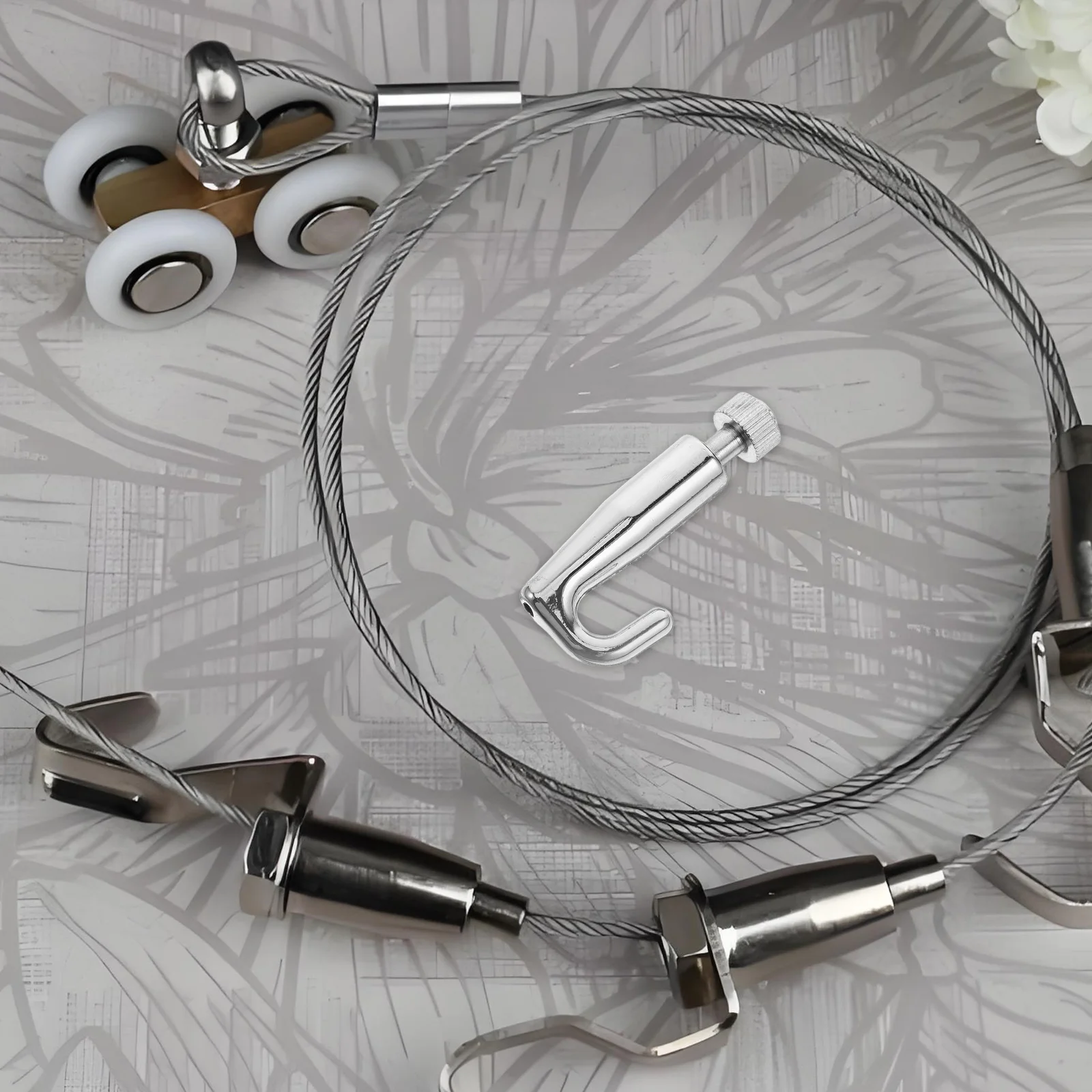 

Picture Hanging Device Sailor Hook Decorative Hooks for Frames Bathrooms Galleries Home Office Wire Rope System Picture Rail