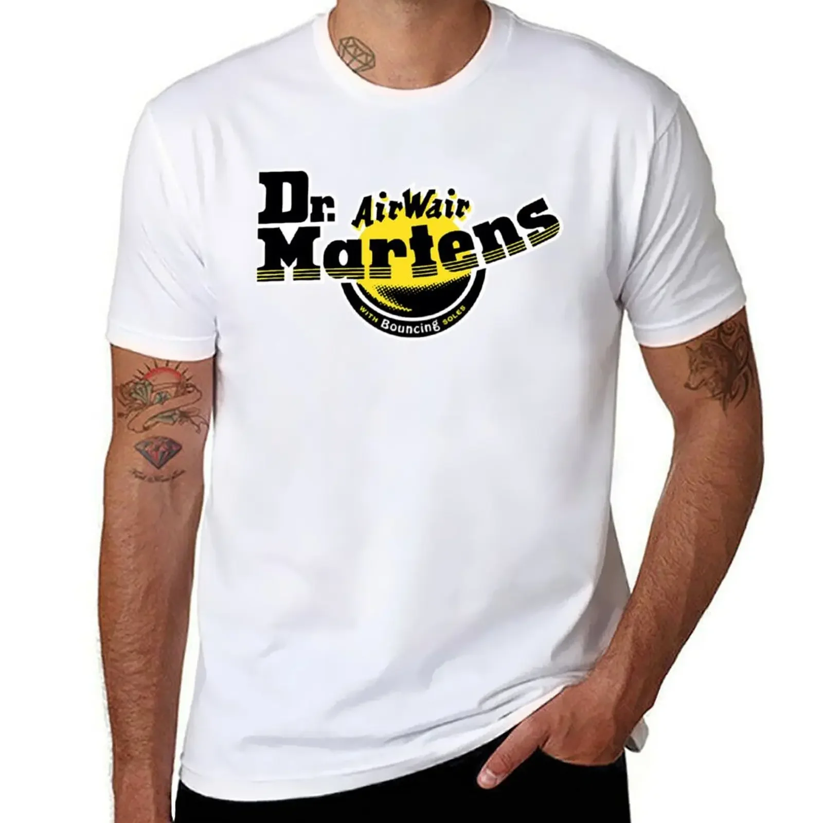 Dr Marten T-Shirt blanks anime Men's t-shirt 2024 heavyweight new arrival hot round neck cotton for men clothes fashion manga